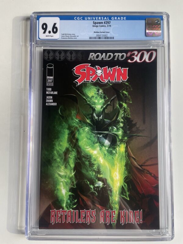 SPAWN 297 DIAMOND RETAILER SUMMIT VARIANT CGC 96 UNIVERSAL Retailers KING yz