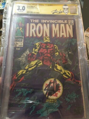 the invincible iron man 1 Cgc Graded 30 Signed By Stan Lee