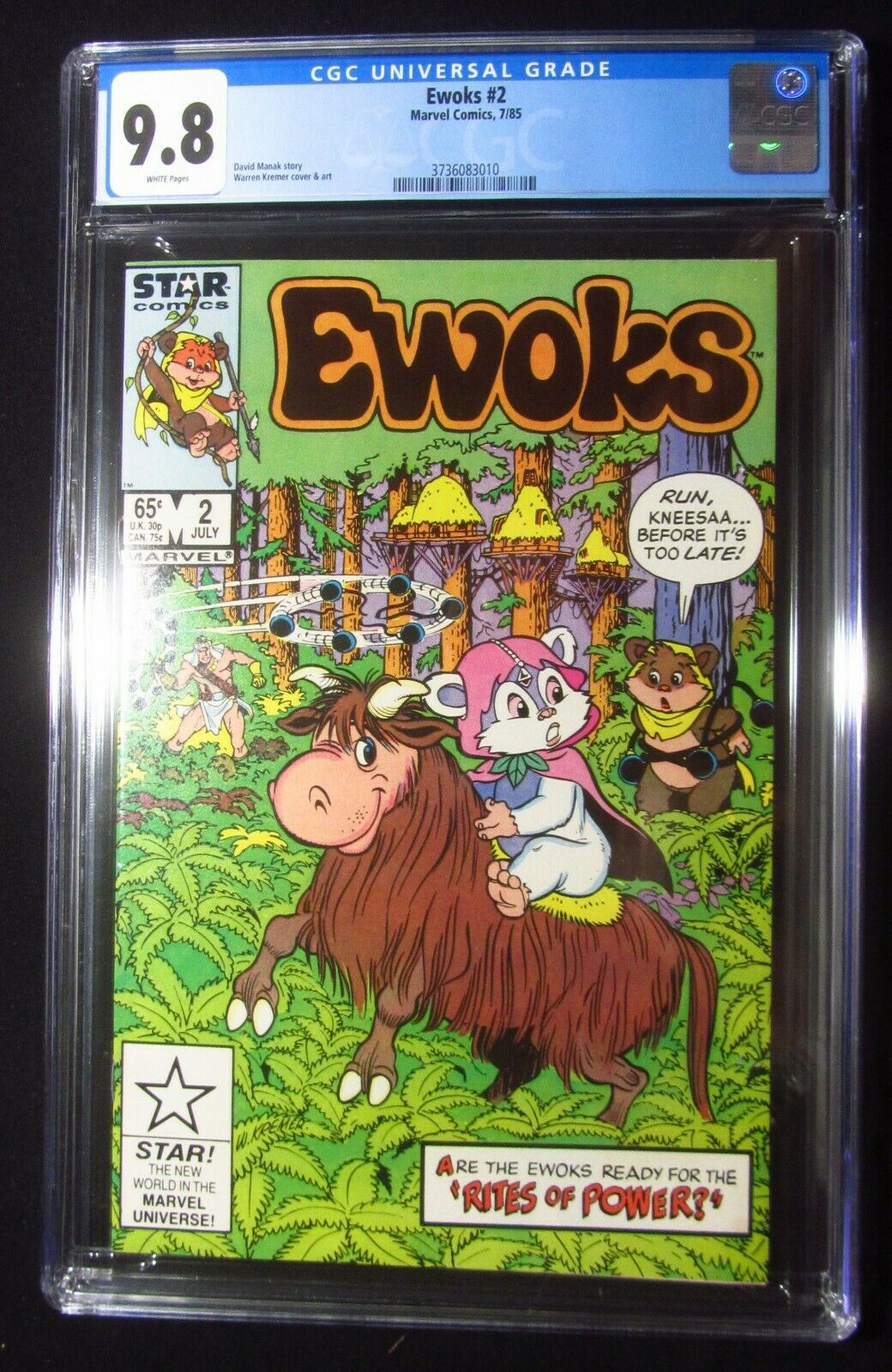 Ewoks 2 Star Wars comic 1985 Marvel CGC 98Wicket Teebo Kneesaa etc