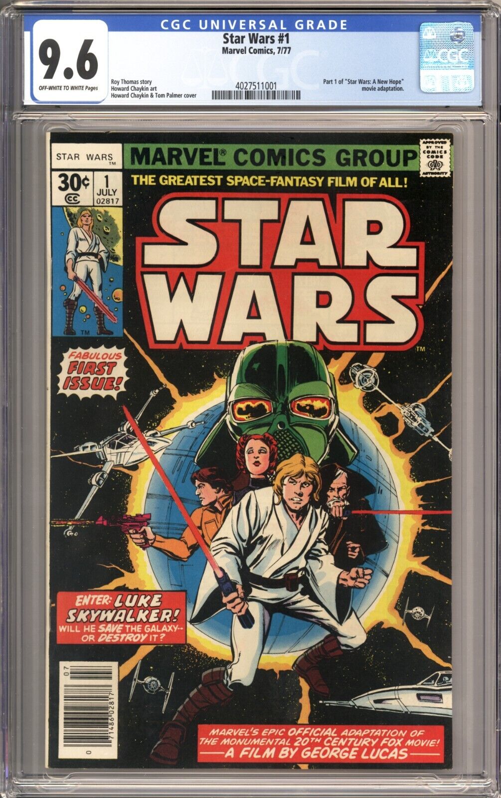 Star Wars 1 CGC 96 Incredible Looking Book 1977 A New Hope Adaptation