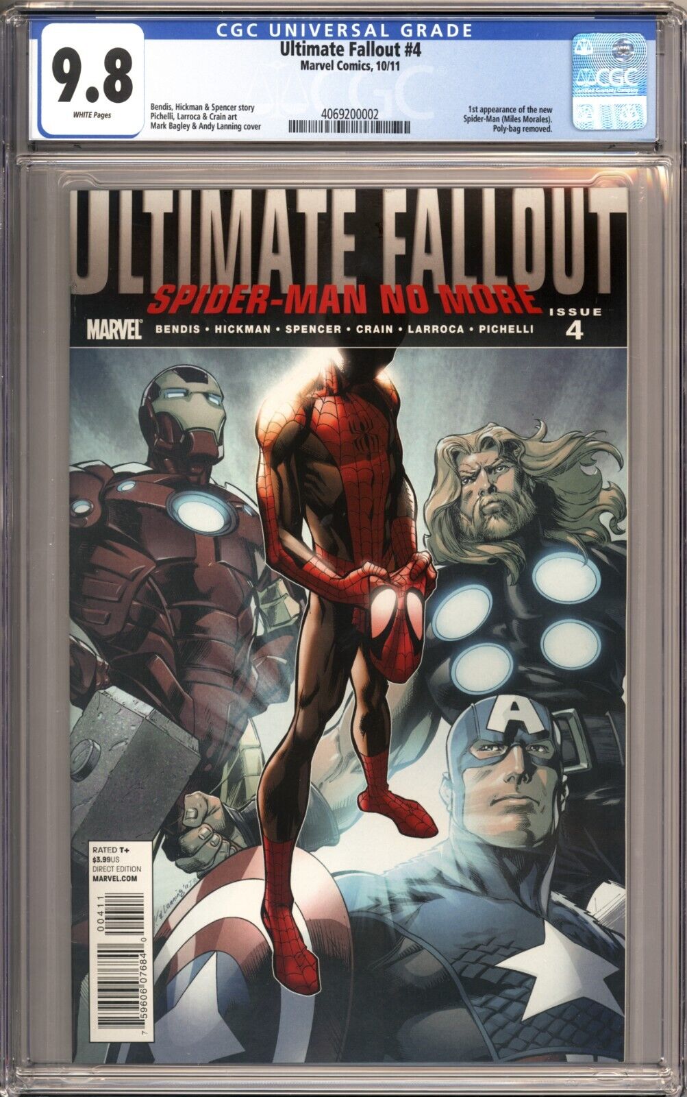 Ultimate Fallout 4 1st Print CGC 98 Absolutely Stunning 1st App Miles Morales