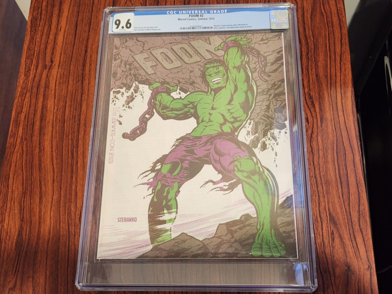 FOOM 2 CGC 96 Vol 1 Wolverine Prototype 1973 PreDates Hulk 181 White Pages