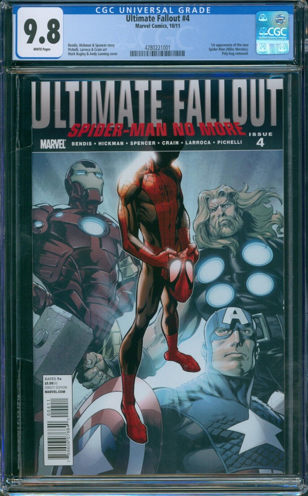 Ultimate Fallout 4 1st Print CGC 98 Absolutely Stunning 1st App Miles Morales