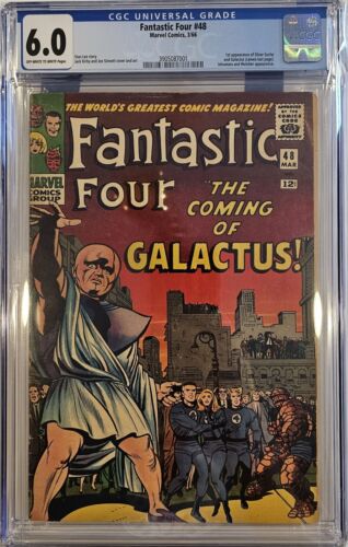 Fantastic Four 48 Nice 1st App Silver Surfer  Marvel Comic 1966 CGC 60 OWW 