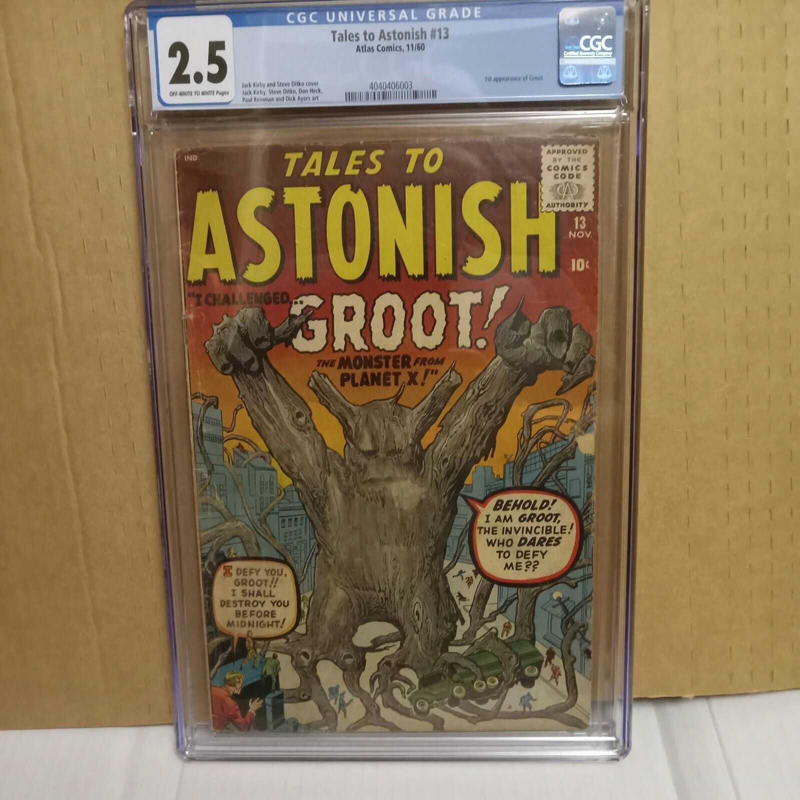 Tales To Astonish 13 CGC 25 off white to white pages atlas comics