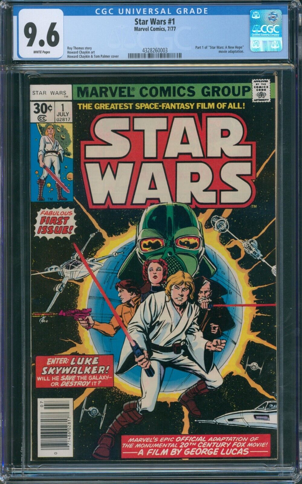 Star Wars 1 CGC 96 Incredible Looking Book 1977 A New Hope Adaptation