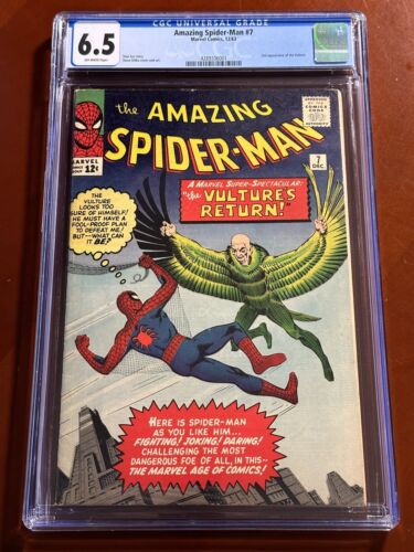 Amazing Spiderman 7 CGC 65 1963 Off White Pgs 2nd app Vulture Stan Lee Ditko
