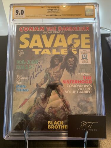 Savage Tales 1 CGC 90 SS Roy Thomas Origin  1st ManThing   Marvel 0571