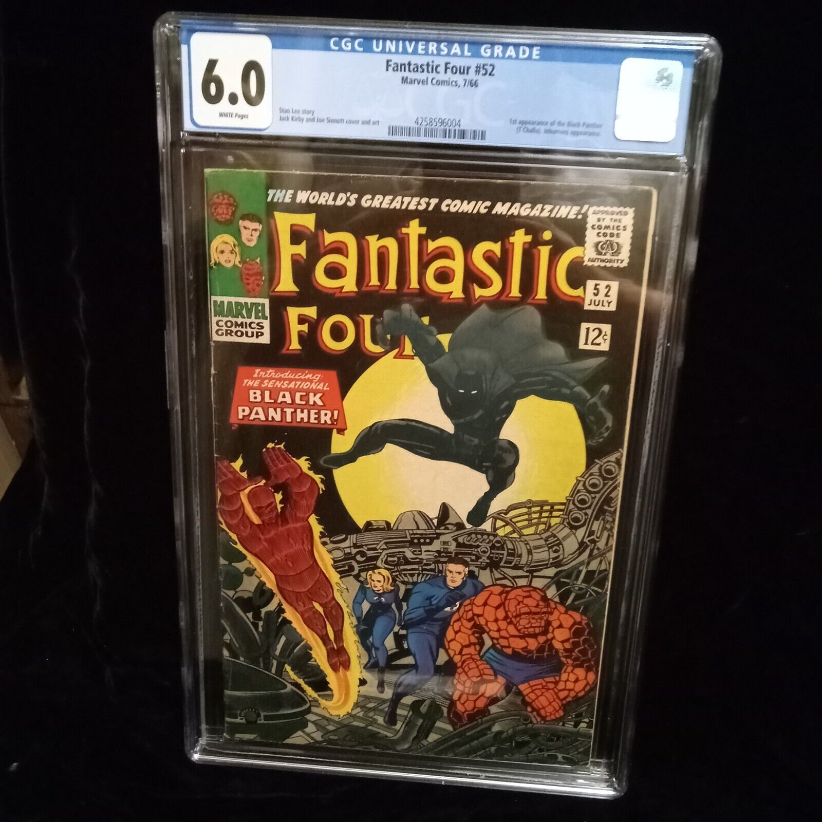 Fantastic Four 52 1st Black Panther White Pages  Marvel 1966 CGC 60
