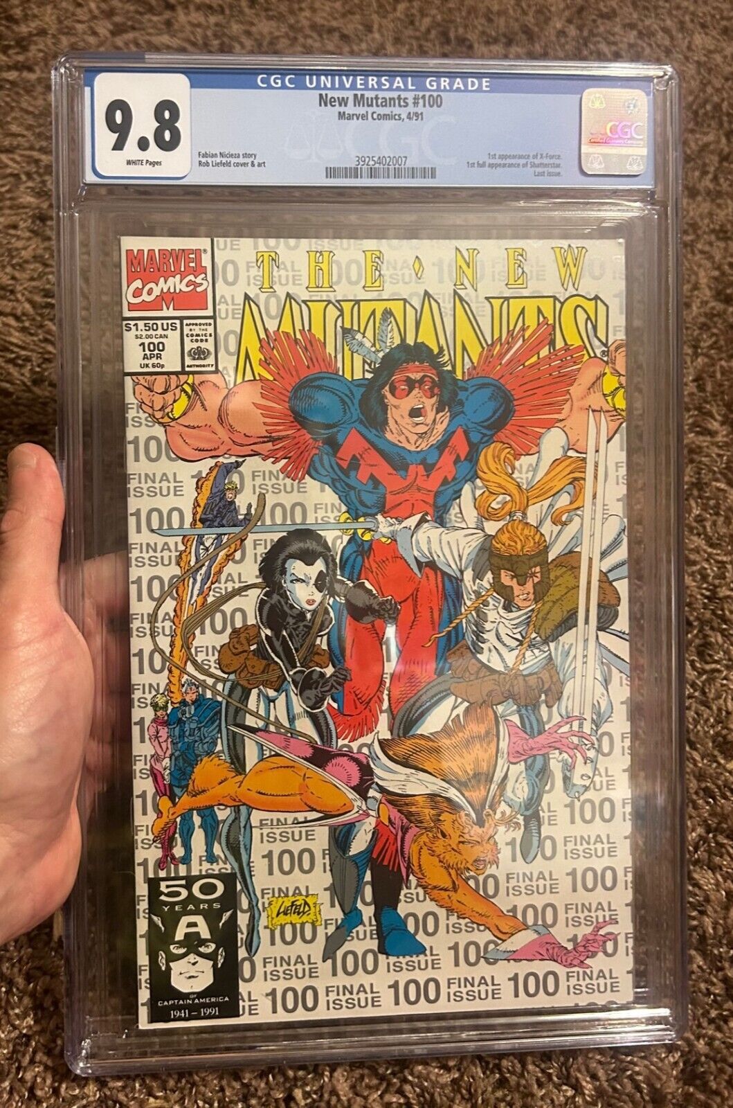 New Mutants 100 CGC 98  Near Mint  3rd Print Variant  Last Issue  Deadpool