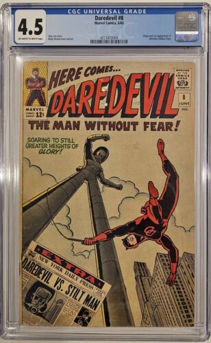 Daredevil 8 CGC 45 1965 Origin  1st Appearance Of StiltMan Marvel Comics MCU