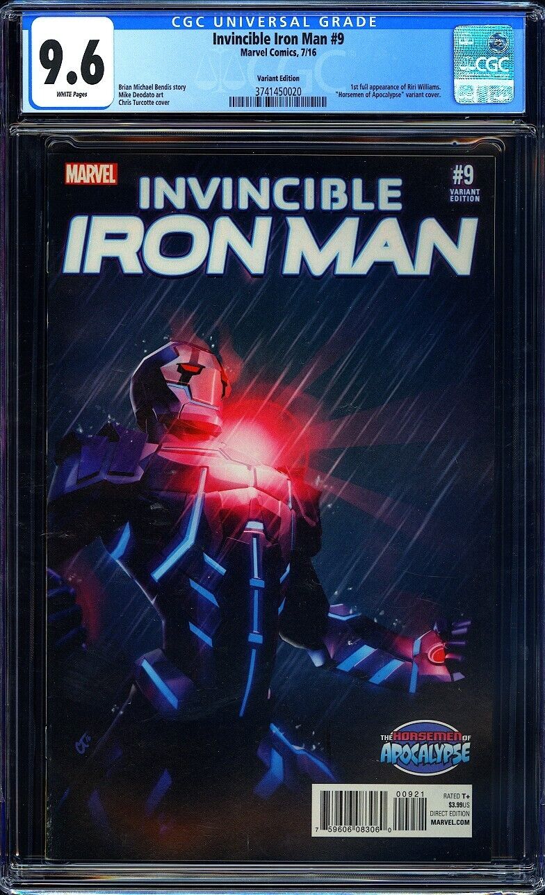 Invincible Iron Man 9 CGC 96 2016 Variant Edition 1st app of RiriLK