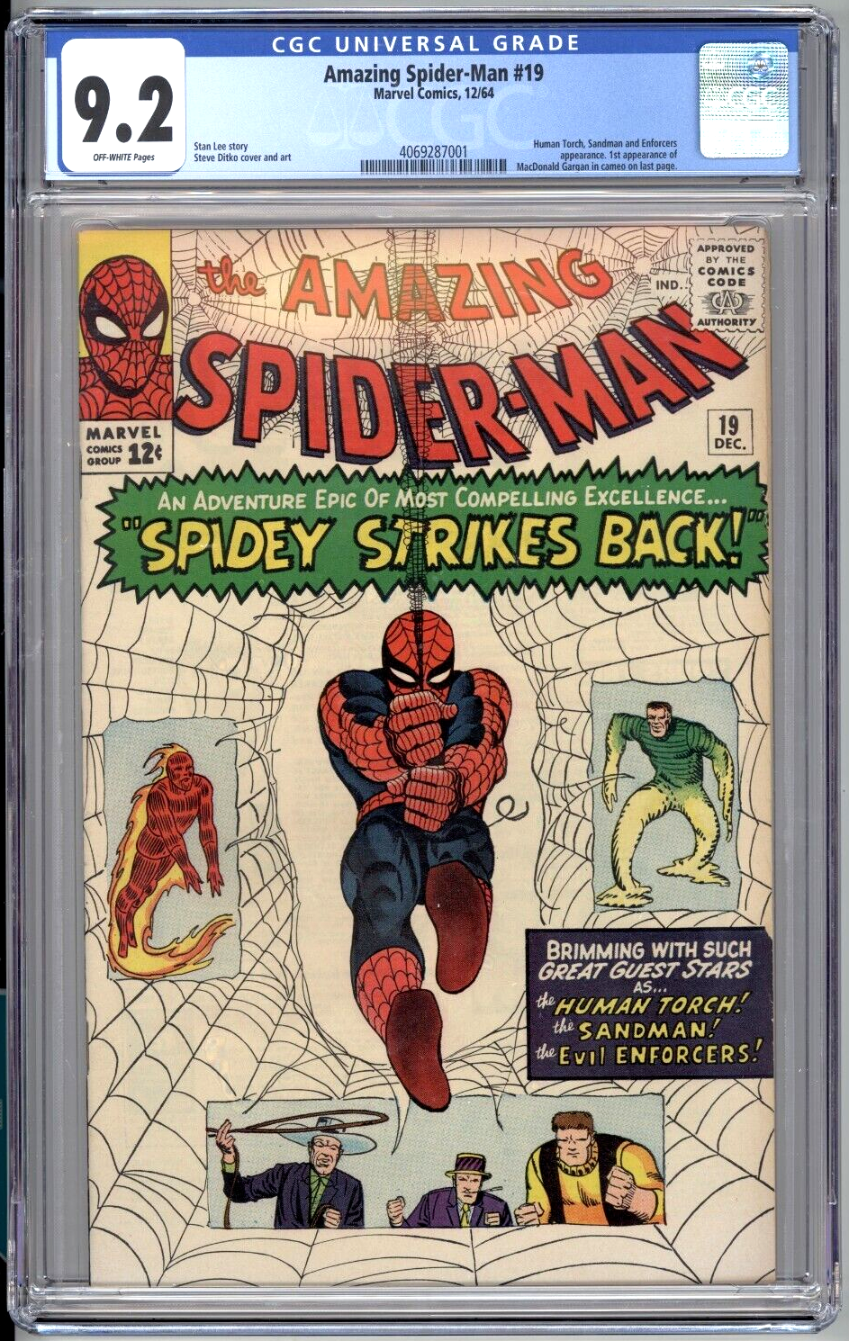 Amazing SpiderMan 19 CGC 92 Classic Cover Marvel 1964 HIGH GRADE