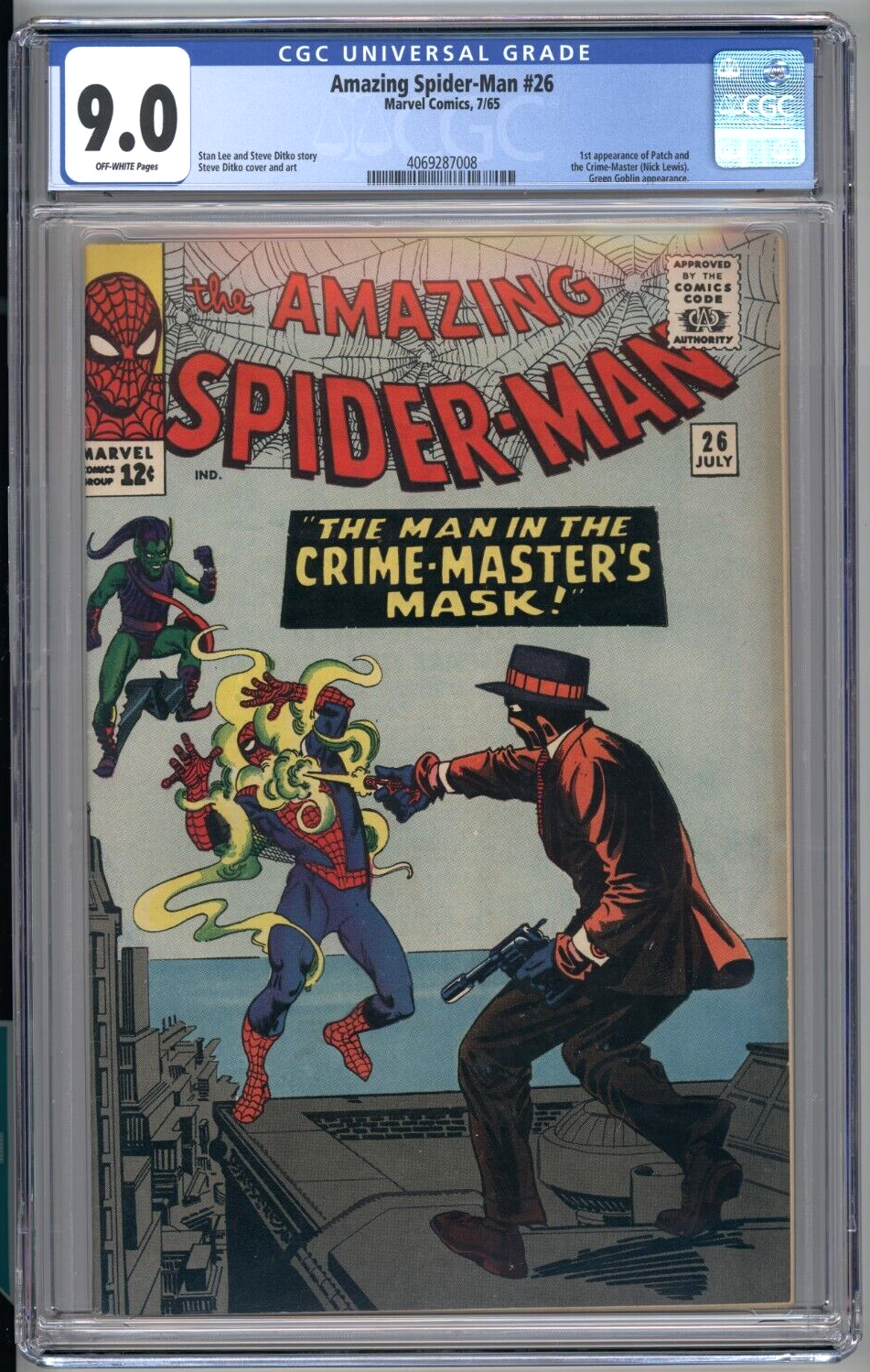 Amazing SpiderMan 26 CGC 90 Marvel 1965 1st Patch HIGH GRADE