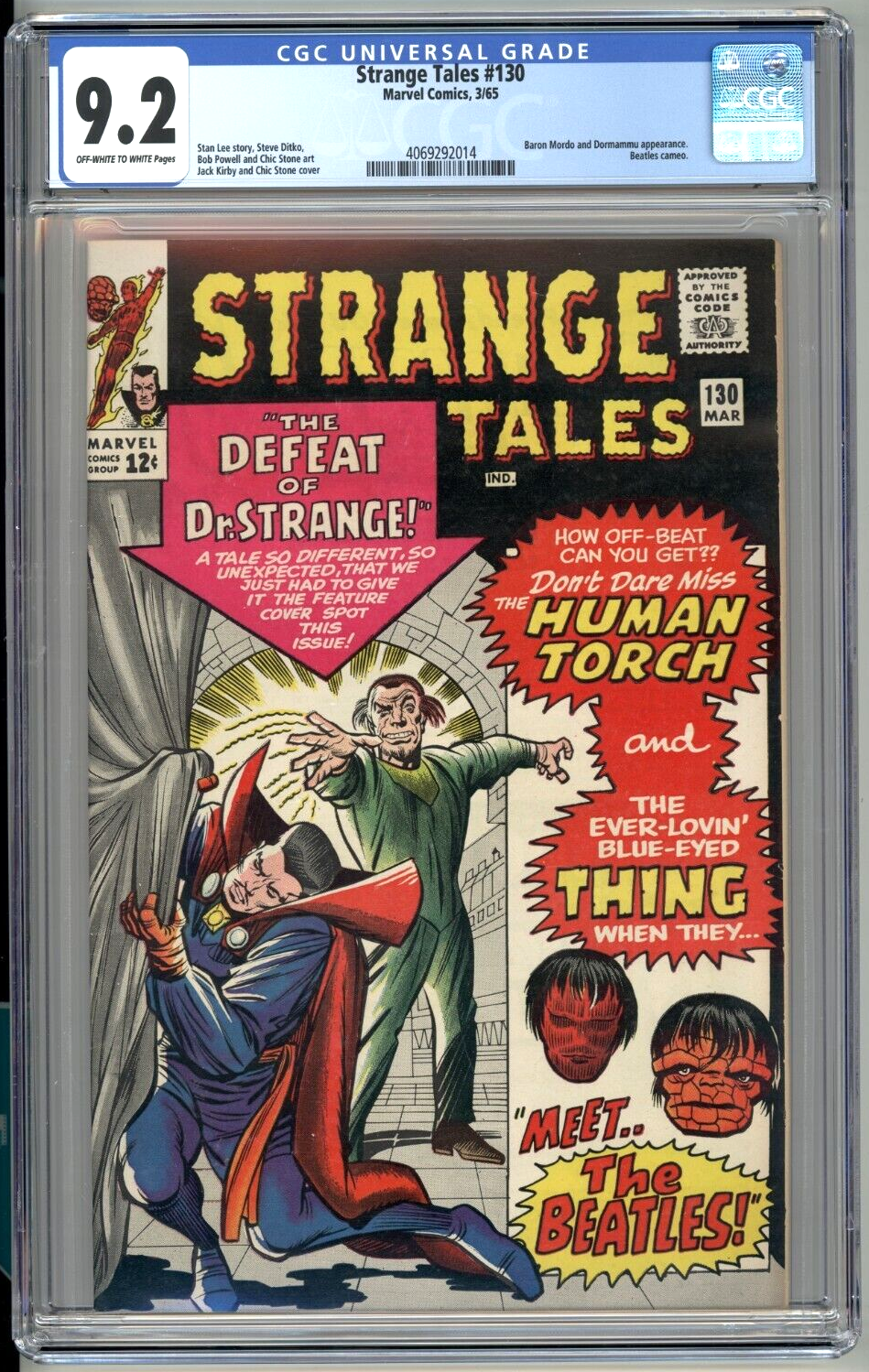 Strange Tales 130 CGC 92 Marvel 1965 Doctor Strange HIGH GRADE