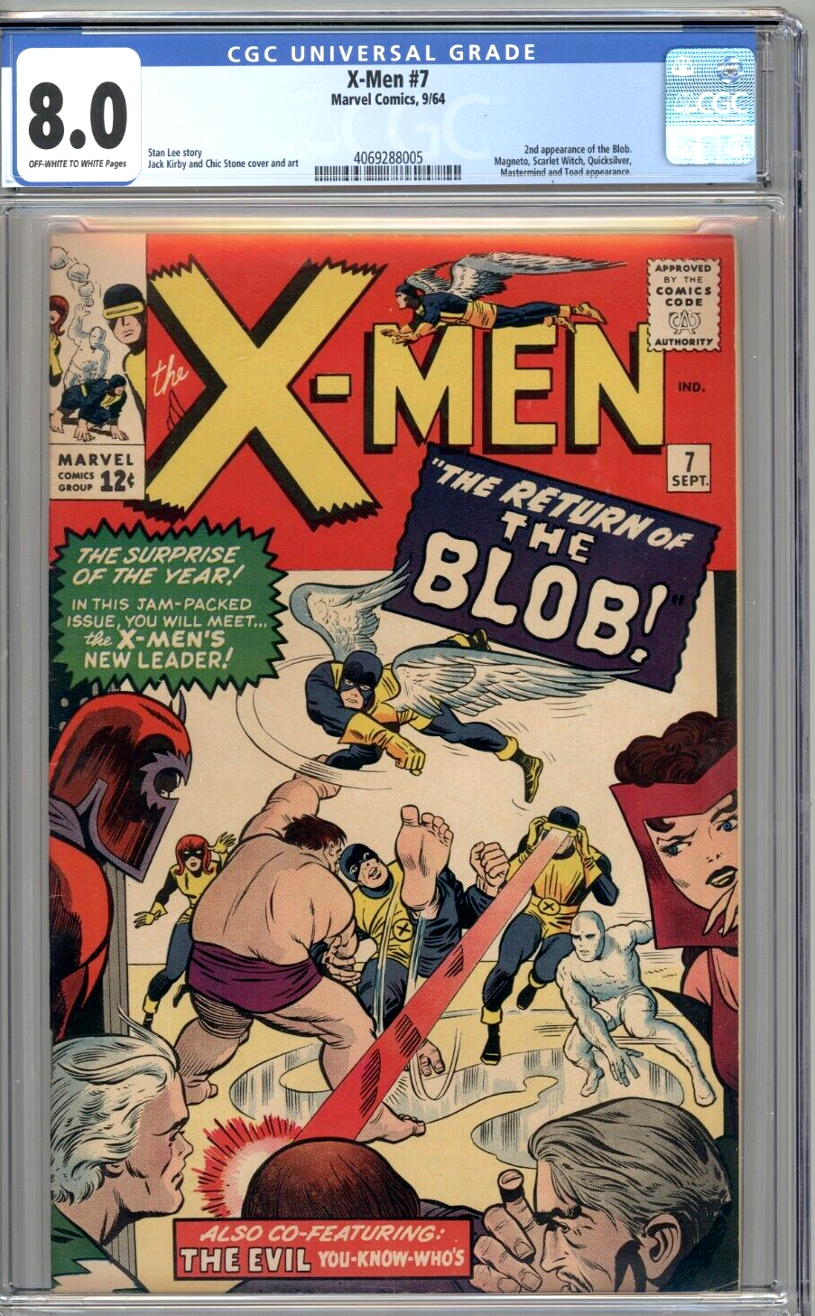 XMen 7 CGC 80 Marvel 1964 1st Blob HIGH GRADE