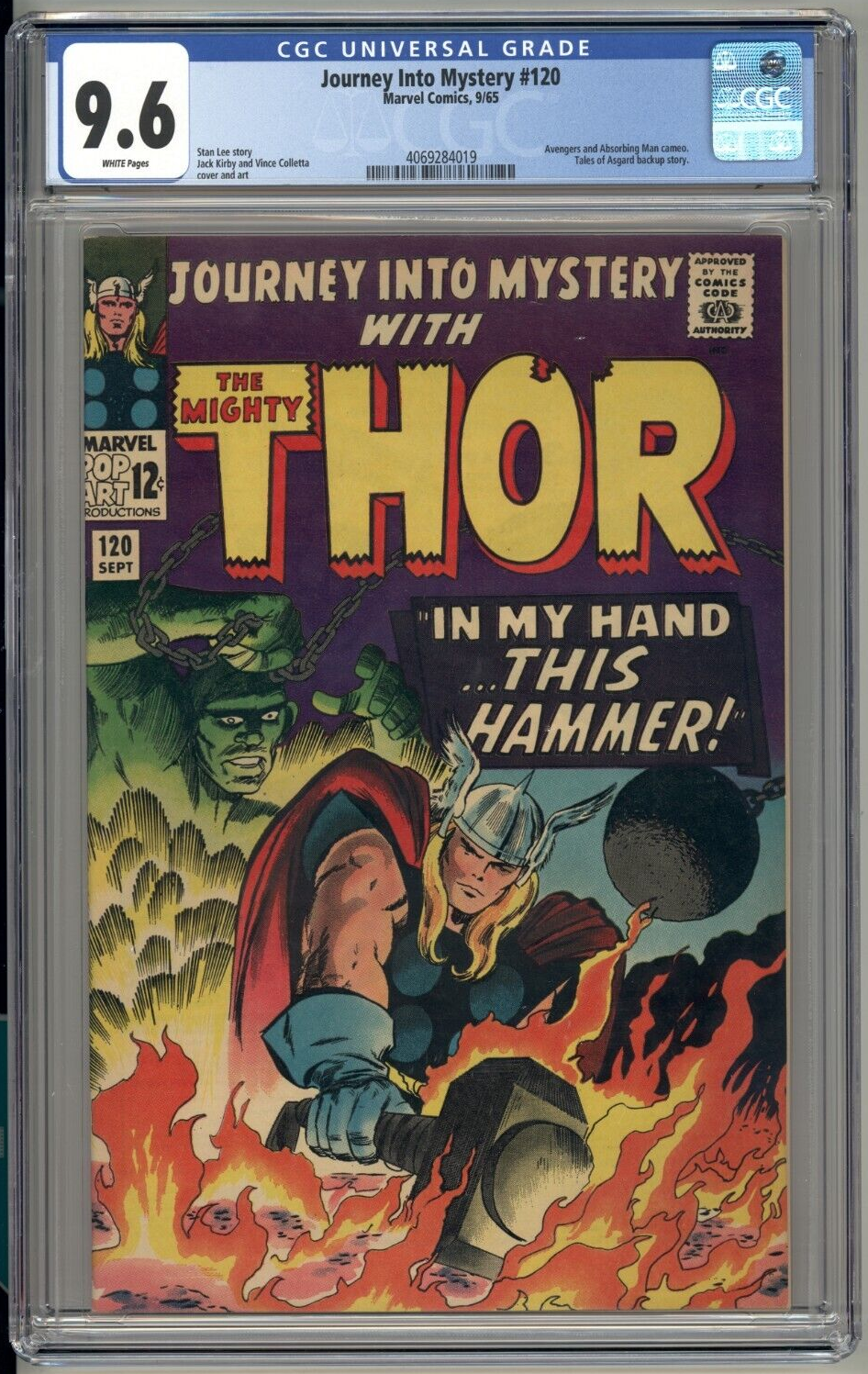 Journey Into Mystery 120 CGC 96 MARVEL 1965 Avengers app HIGH GRADE