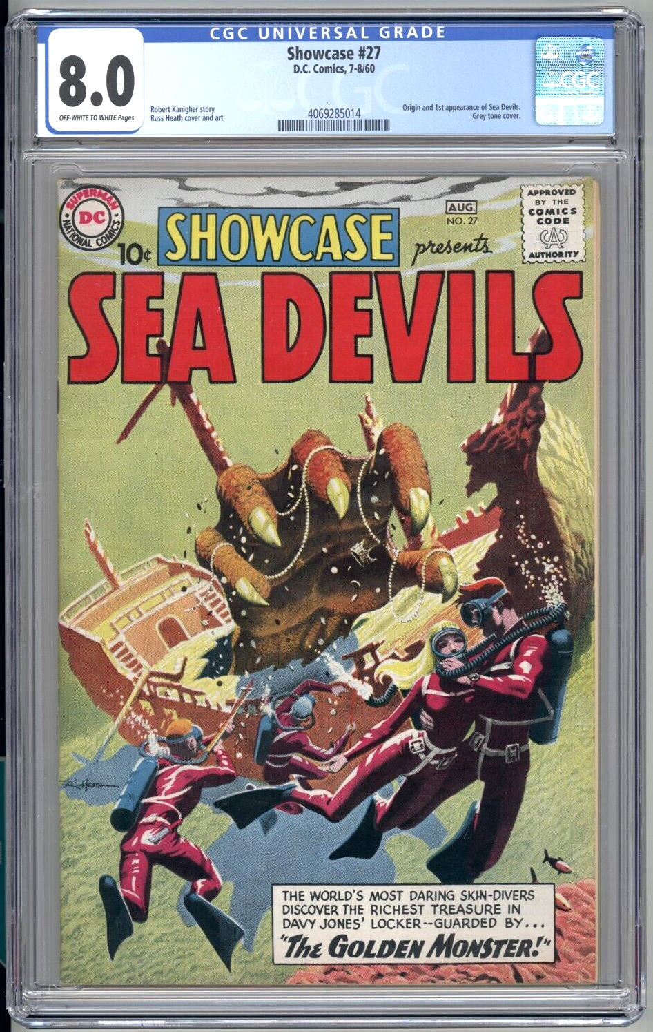Showcase 27 CGC 80 DC 1960 1st Sea Devils HIGH GRADE