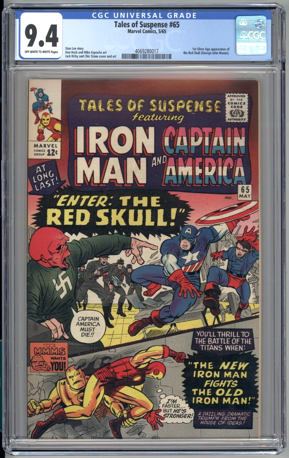 Tales of Suspense 65 CGC 94 MARVEL 1965 1st Red Skull SA HIGH GRADE