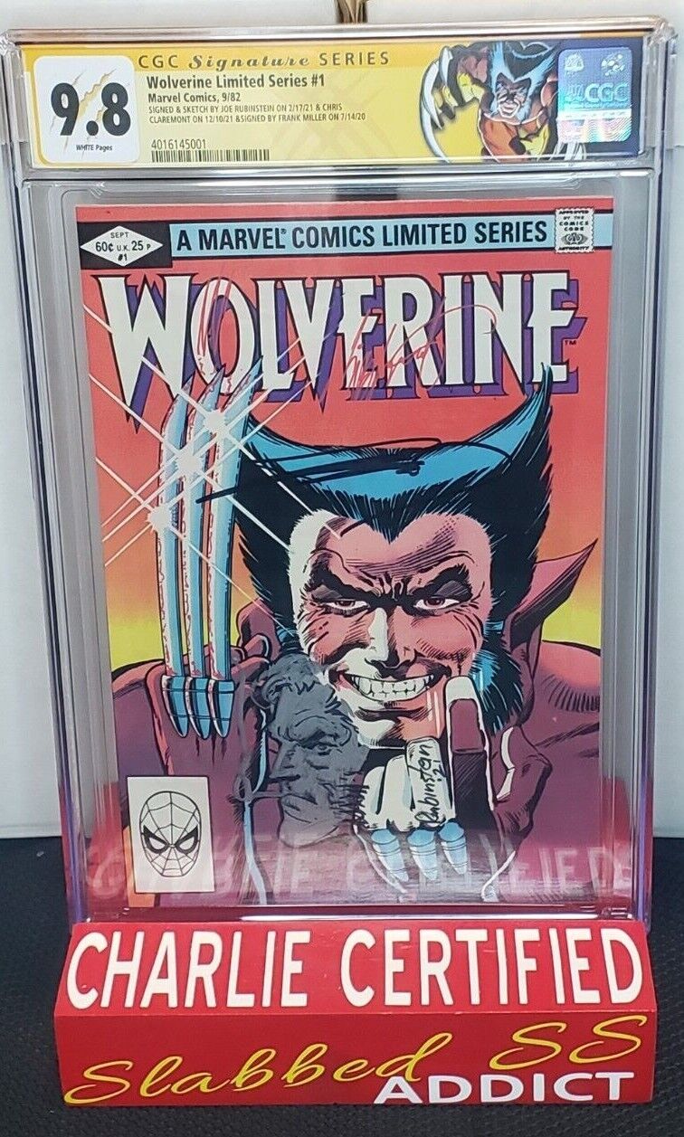 CGC 98 SS WOLVERINE 1 LIMITED 1982 SIGNED  SKETCH RUBINSTEIN MILLER CLAREMONT