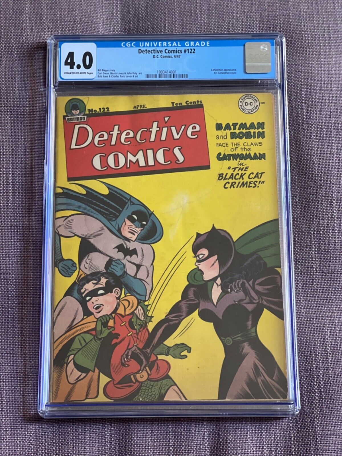 Detective Comics 122 CGC 40 Golden Age 1st Catwoman Cover Batman 1947 Super Rar