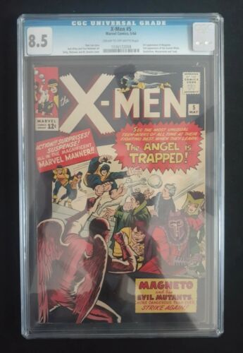 XMen 5 CGC 85 1964 2nd App Scarlett Witch 3rd App Magneto Rare Marvel Comics
