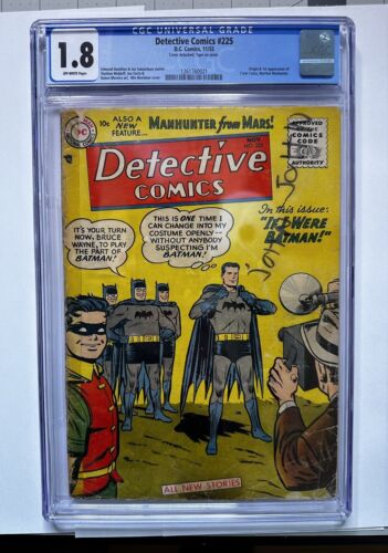 Detective Comics 225 CGC 18 ow DC 1955 1st Martian Manhunter Jonn Jonzz 