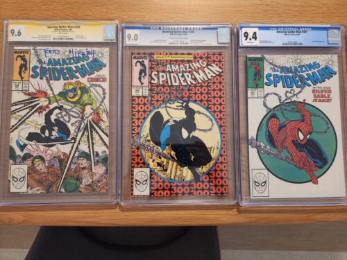 Amazing Spider Man 299 300 301 CGC Graded Bundle Deal 96 90 94  299 signed