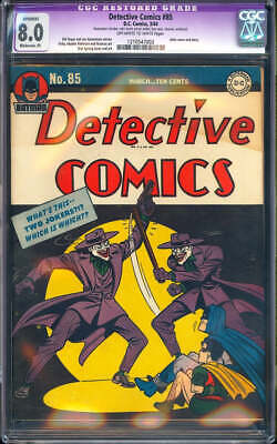 Detective Comics 85 CGC 80 1944  Classic  Golden Age Joker CoverLK