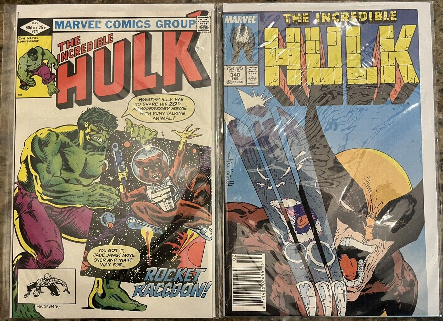 WOW INCREDIBLE HULK 223 to 345 COMPLETE MINT RUN 9698 271 340 344 Marvel