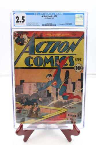 Action Comics 28 DC Comics Cover by Paul Cassidy CGC 25 1940 NC10