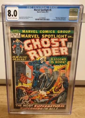 MARVEL SPOTLIGHT 5 1st  GHOST RIDER CGC 80 VF MARVEL REDHOT KEY 099c AUCTION