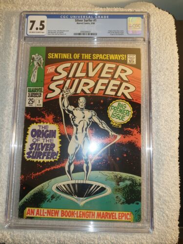 SILVER SURFER 1 CGC 75  ICONIC BUSCEMA ART MARVEL RED HOT KEY 099 AUCTION 