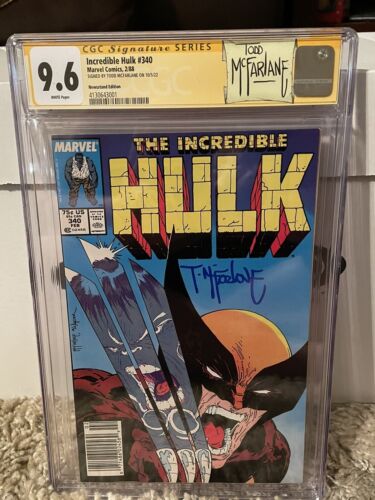 Incredible Hulk 340 CGC 96 Signature Series Auto Todd McFarlane Newsstand 