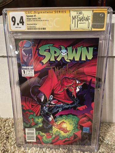 Spawn 1Newsstand Edition CGC 94 SS Todd McFarlane 1992 4130643002 