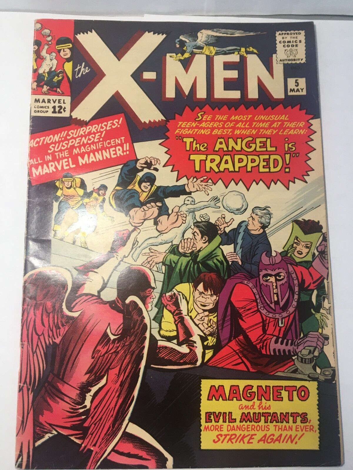 XMen 5 50 VGFN 1964 3rd Magneto 2nd Scarlett  Lee  Kirby LK