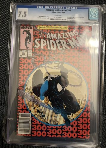 Amazing SpiderMan 300  CGC 75  WP Origin  1st App Venom NEWSSTAND VARIANT