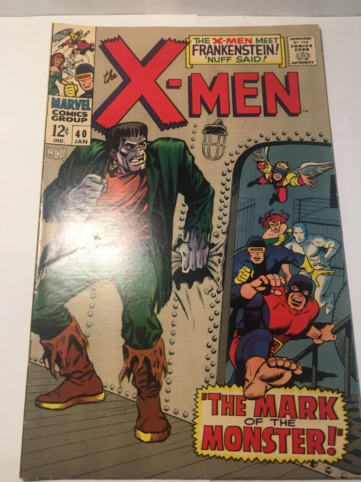 XMEN 40 80 1968 FRANKENSTEIN APP Origin of Cyclops LK