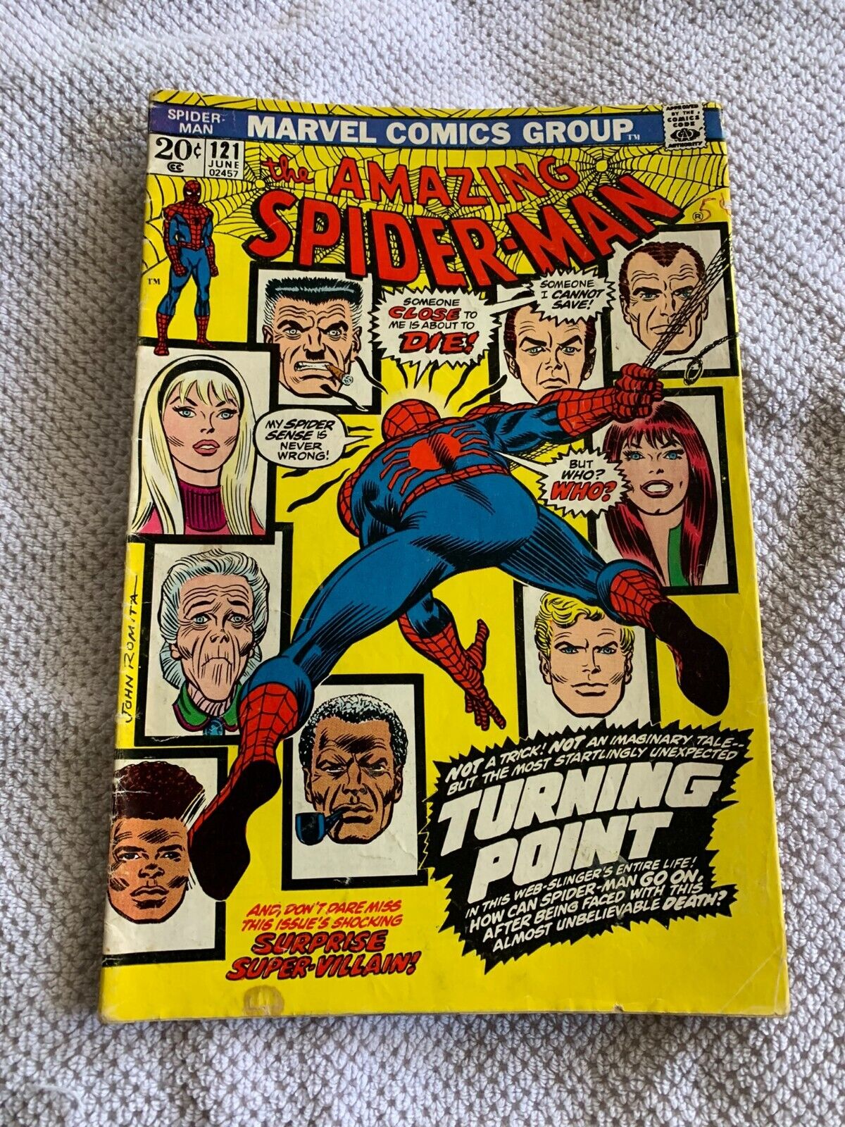 Amazing SpiderMan 121 1973 Death of Gwen Stacy Classic Marvel Key 1st print