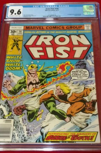 CGC 96 IRON FIST 14 1ST APPEARANCE SABRETOOTH 1977 BIG KEY ISSUE