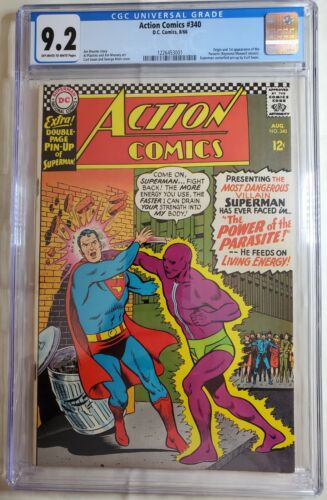 ACTION COMICS 340 CGC 92 owwt pgs 1966  1st appearance and origin of Parasite