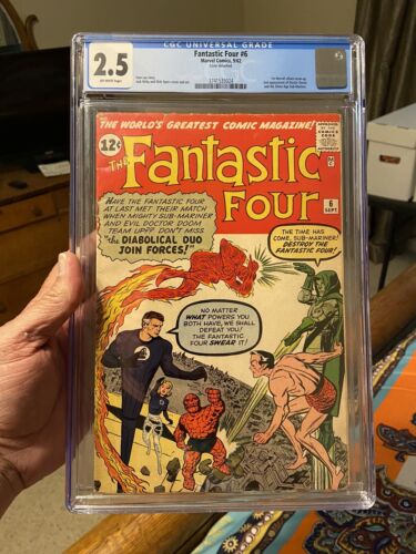 Fantastic Four 6 CGC 25 White Pages  SubMariner  Dr Doom