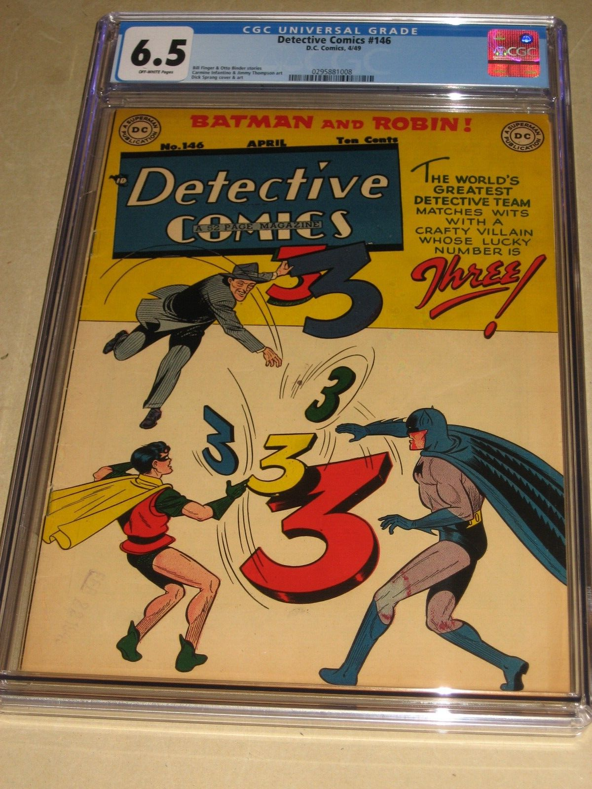 DETECTIVE COMICS 146  DC 1949 BATMAN ROBIN BOY COMMANDOS CGC 65 RARE