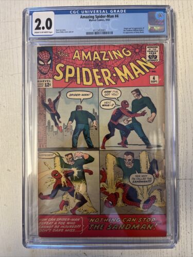 AMAZING SPIDERMAN 4 Marvel Comics 1963 CGC 20 1st App of SandMan