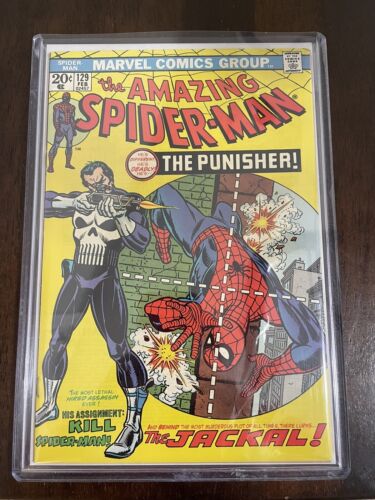 Amazing SpiderMan 129 1st Appearance of the PUNISHER 1974 Unrestored VF 80