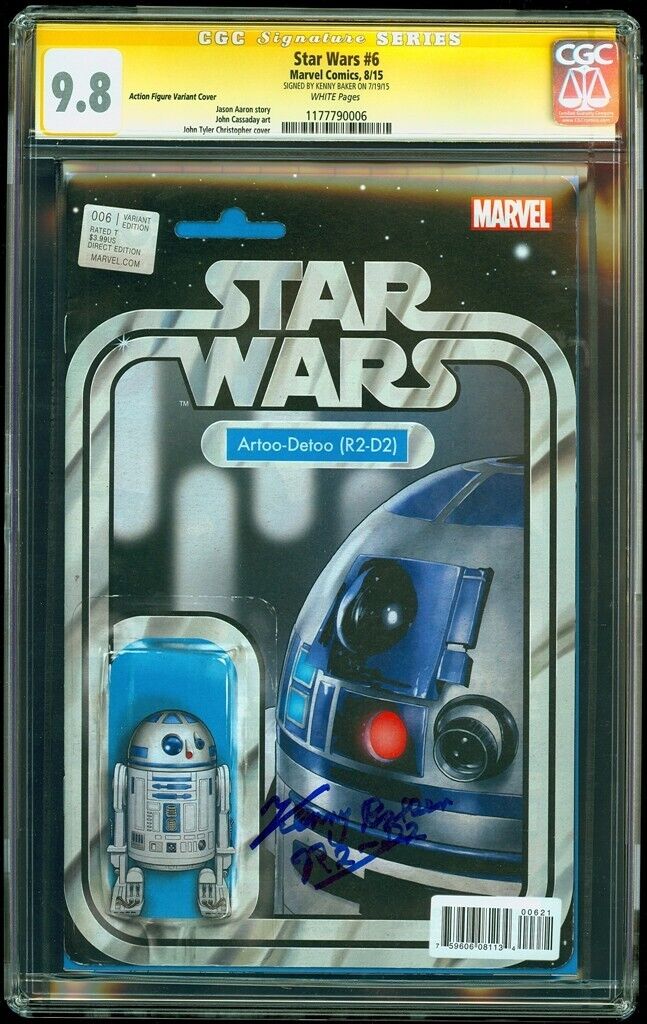 Star Wars 6 R2D2 Action Figure Variant CGC SS 98 Kenny Baker NMNM