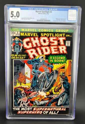 Marvel Spotlight 5 CGC 50 OW  Origin  1st Appearance of Ghost Rider