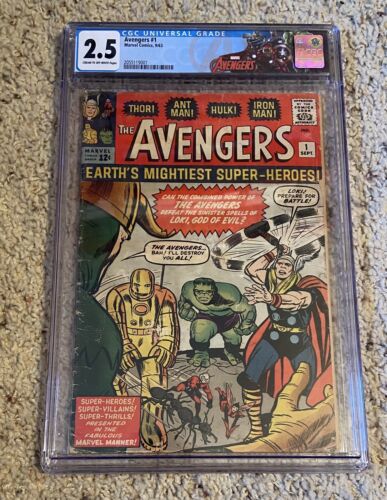Avengers 1 CGC 25 Iron Man Thor Hulk Antman  The Wasp Vs Loki