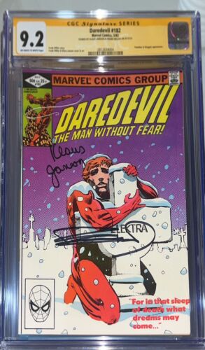 Daredevil 182 CGC SS 92 Signed by Klaus Janson  Frank Miller HP