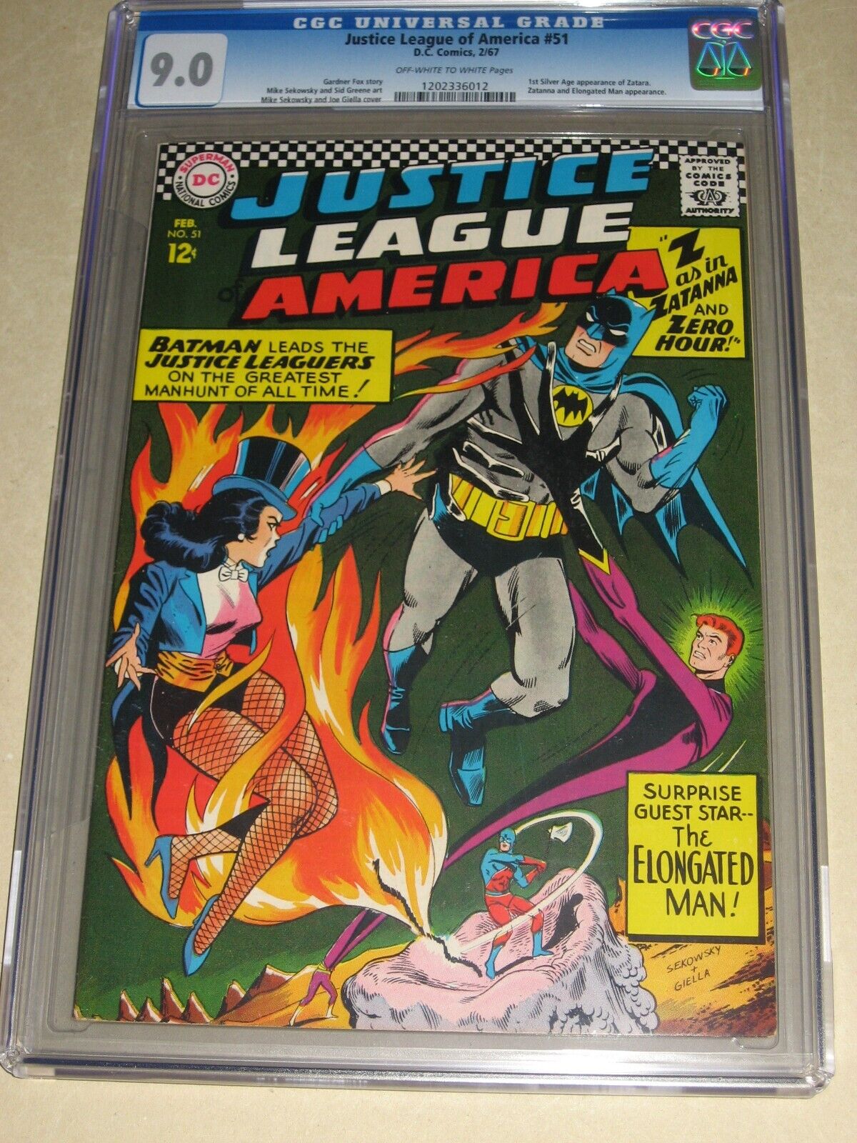 JUSTICE LEAGUE AMERICA 51 DC COMICS 1967 CGC 90 ZATANNA BATMAN